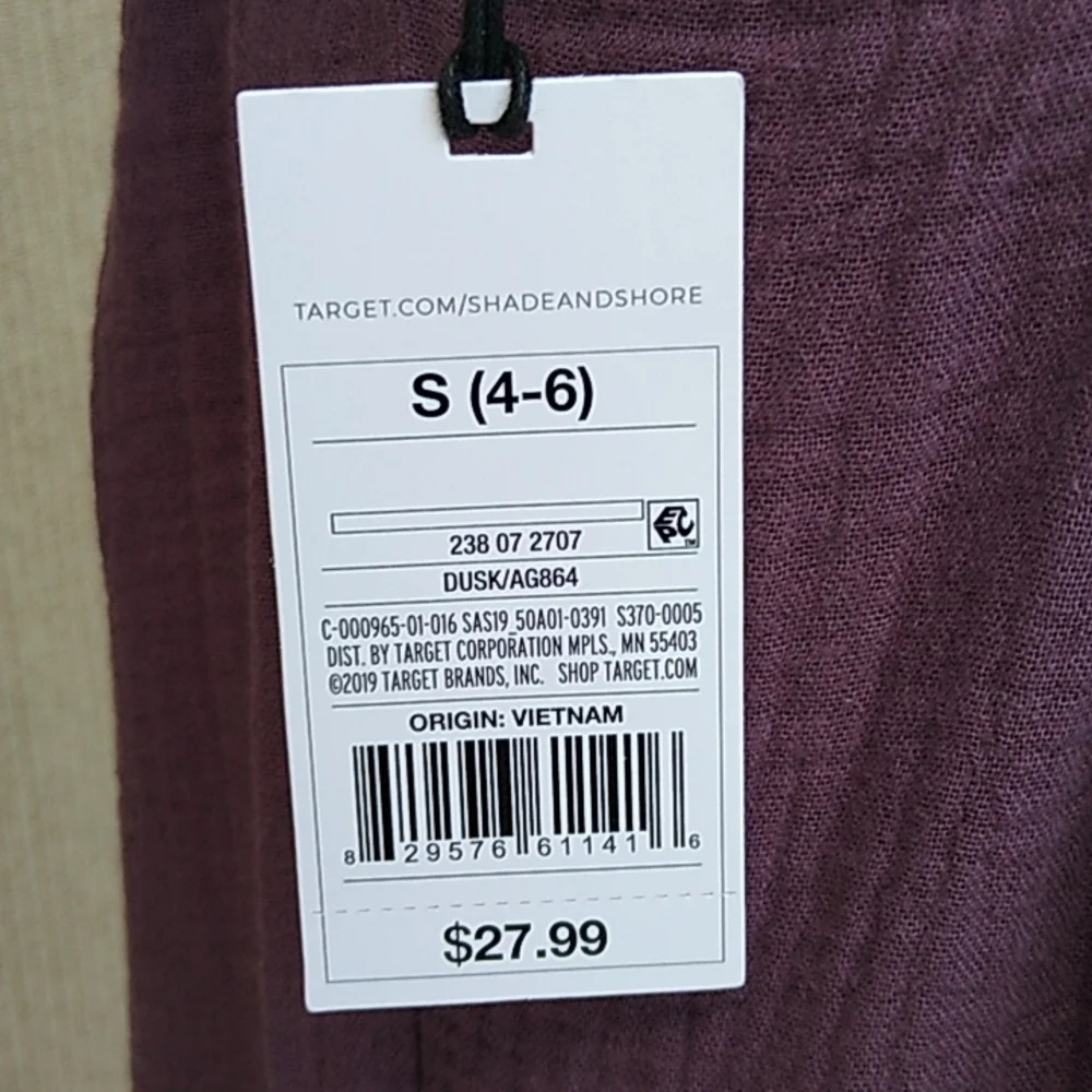 NWT Shade & Shore Women's Dusk Sleeveless Cotton Maxi Cover Up Dress - Size S - Picture 7 of 8